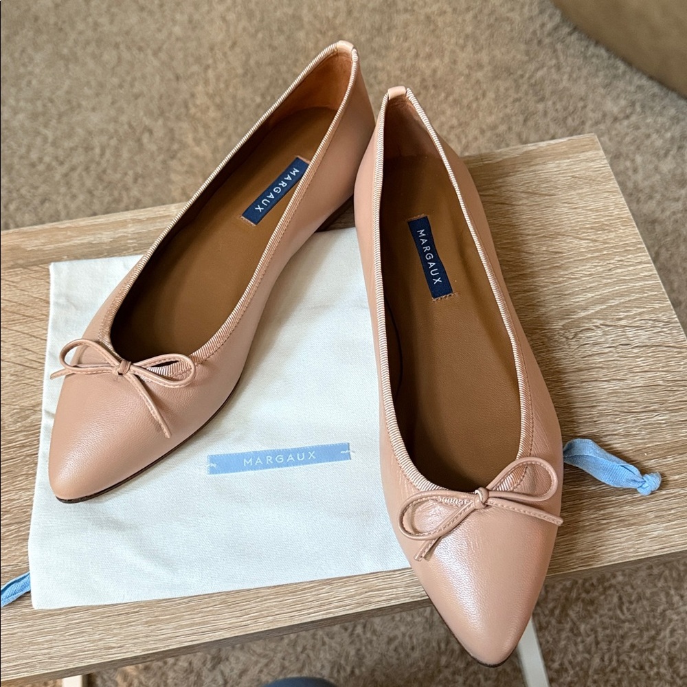 Margaux the Pointe Ballet Flats NWOB 39 W Leather Wide Fit Size 8.5-9 - Picture 2 of 6